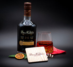 Dos Maderas 5+5 Rum Vap with Glass & Coaster