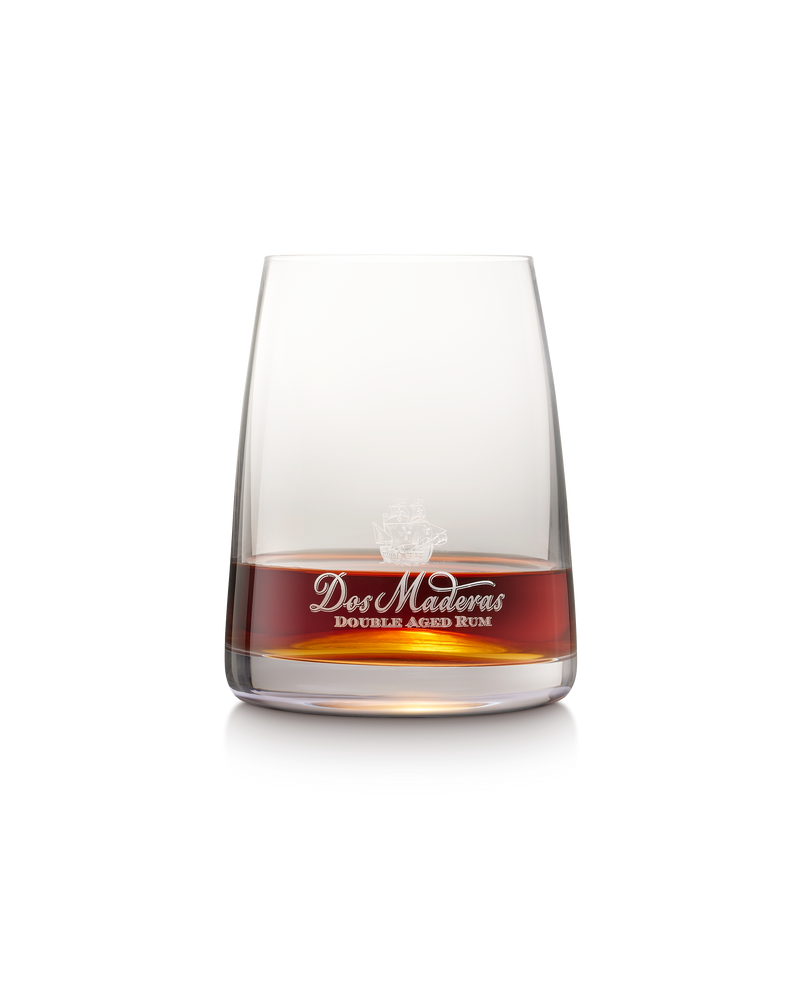 Dos Maderas 5+5 Rum Vap with Glass & Coaster